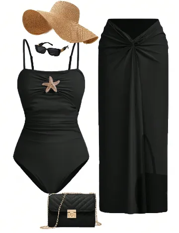 Costum de baie SHEIN, negru