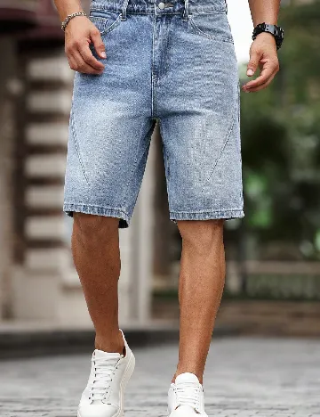 Pantaloni scurti SHEIN, albastru