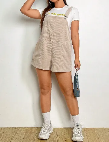 Salopeta SHEIN CURVE, crem