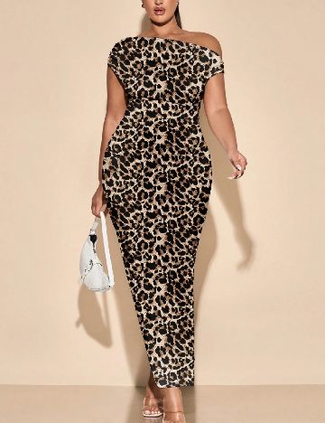 Rochie lunga SHEIN CURVE, animal print