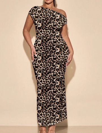 Rochie lunga SHEIN CURVE, animal print