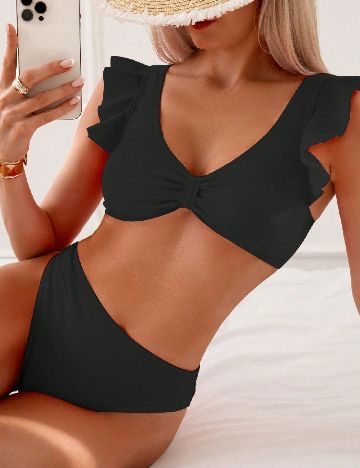 Costum de baie SHEIN, negru