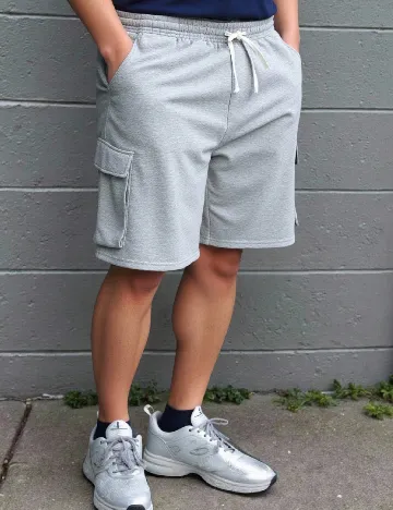 Pantaloni scurti Shein Kids, gri