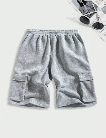 Pantaloni scurti Shein Kids, gri