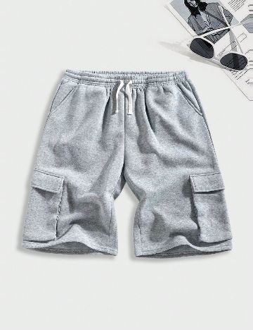 Pantaloni scurti Shein Kids, gri