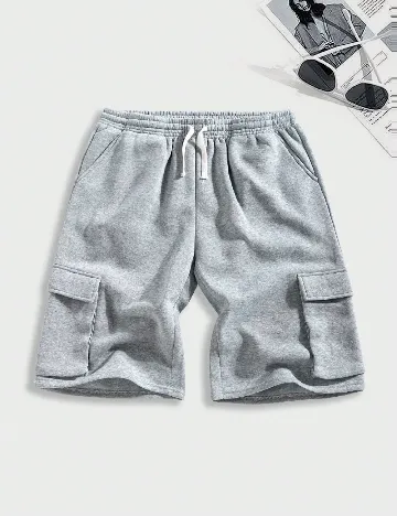 Pantaloni scurti Shein Kids, gri