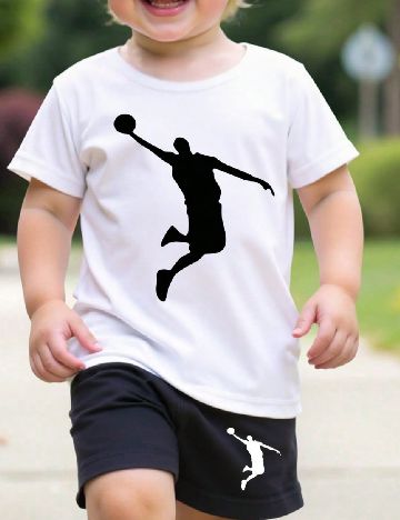 Compleu Shein Kids, alb/negru