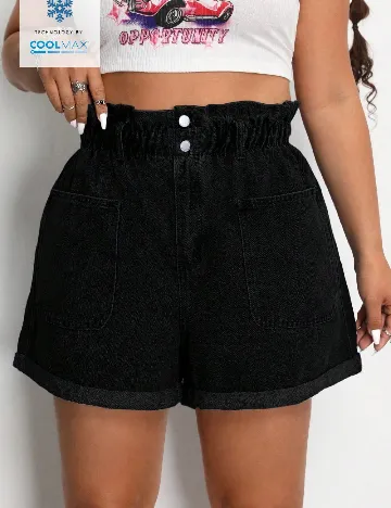 Pantaloni scurti SHEIN CURVE, negru