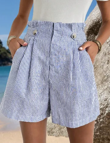 Pantaloni scurti SHEIN CURVE, albastru