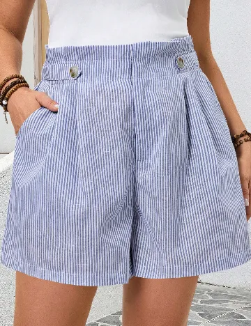 Pantaloni scurti SHEIN CURVE, albastru