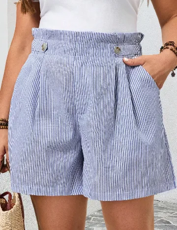 Pantaloni scurti SHEIN CURVE, albastru