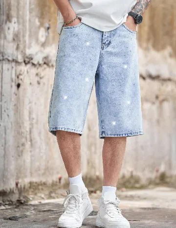 Pantaloni scurti SHEIN, albastru