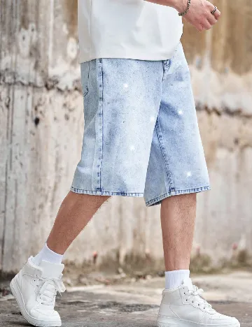 Pantaloni scurti SHEIN, albastru