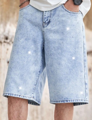 Pantaloni scurti SHEIN, albastru