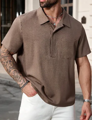 Tricou SHEIN Plus Size Men, maro