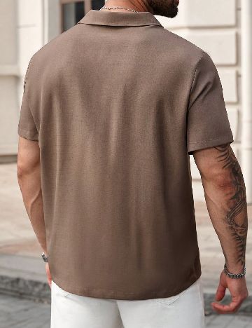 Tricou SHEIN Plus Size Men, maro