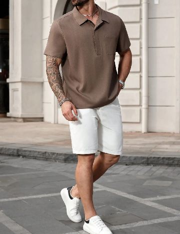 Tricou SHEIN Plus Size Men, maro