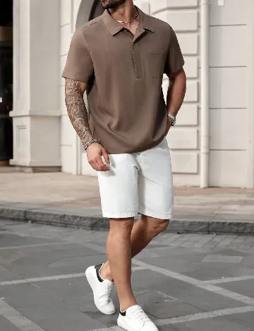 Tricou SHEIN Plus Size Men, maro