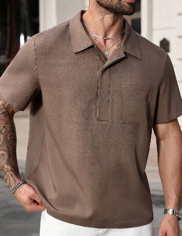 Tricou SHEIN Plus Size Men, maro