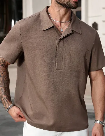 Tricou SHEIN Plus Size Men, maro