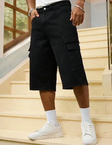 Pantaloni scurti SHEIN, negru