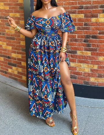 Rochie lunga SHEIN CURVE, mix culori