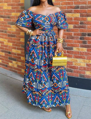 Rochie lunga SHEIN CURVE, mix culori