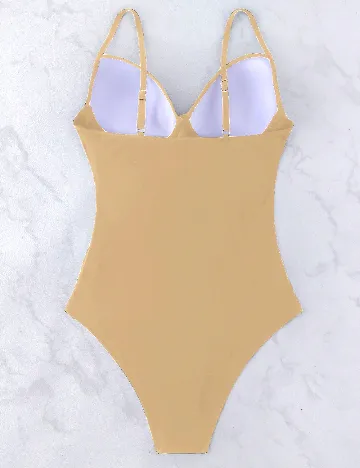 Costum de baie SHEIN, crem