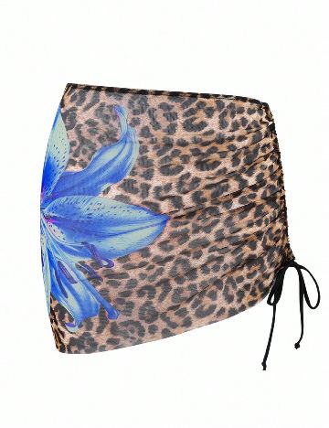 Fusta de plaja SHEIN, animal print