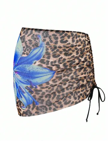 Fusta de plaja SHEIN, animal print