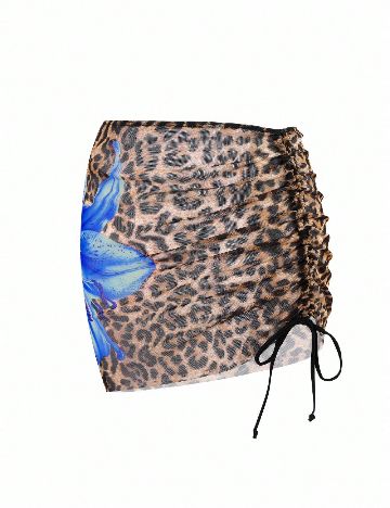 Fusta de plaja SHEIN, animal print