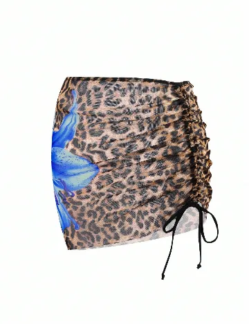 Fusta de plaja SHEIN, animal print