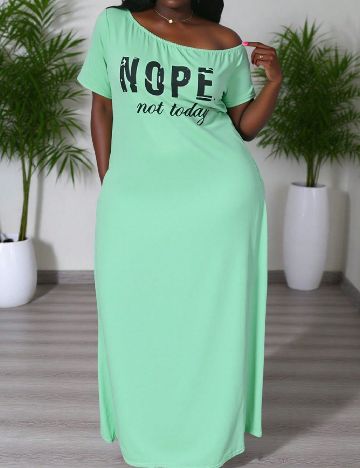 Rochie lunga SHEIN CURVE, verde