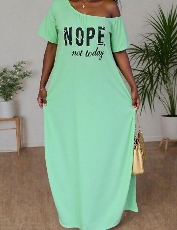Rochie lunga SHEIN CURVE, verde
