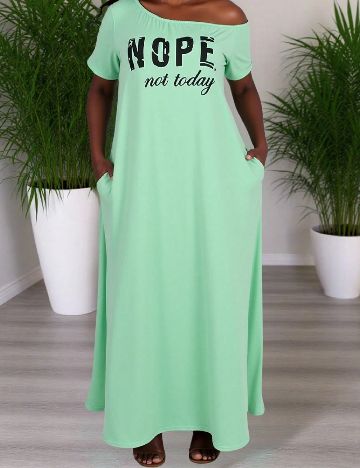 Rochie lunga SHEIN CURVE, verde
