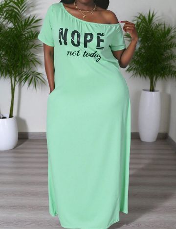 Rochie lunga SHEIN CURVE, verde