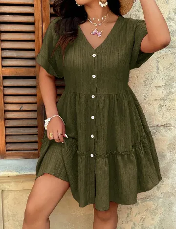 Rochie scurta SHEIN CURVE, verde