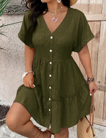 Rochie scurta SHEIN CURVE, verde