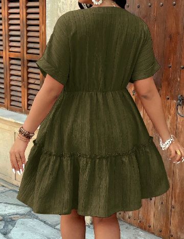 Rochie scurta SHEIN CURVE, verde