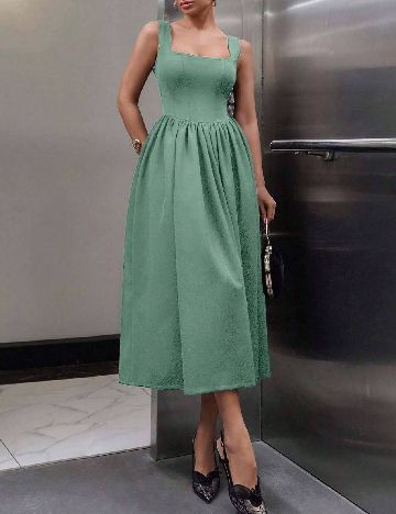 Rochie medie SHEIN, verde