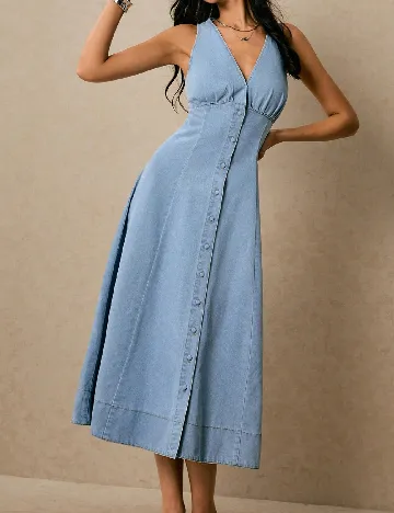 Rochie medie Poeselle, albastru