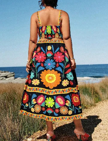 Compleu SHEIN CURVE, floral print