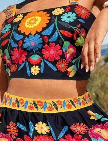 Compleu SHEIN CURVE, floral print