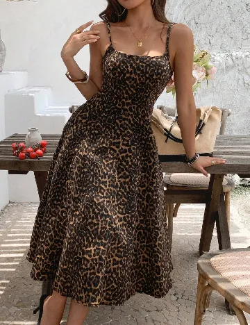 Rochie medie SHEIN, animal print