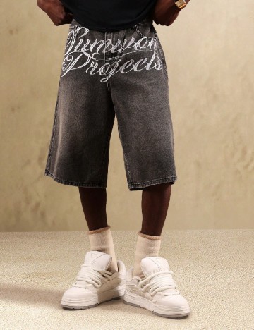 Pantaloni scurti SUMWON, gri inchis