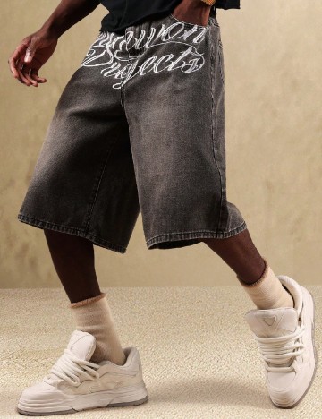 Pantaloni scurti SUMWON, gri inchis