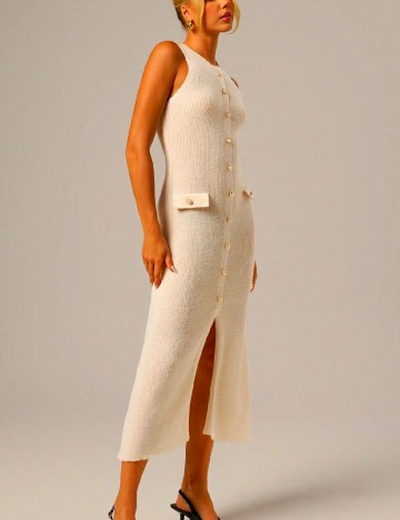 Rochie lunga Forever 21, crem