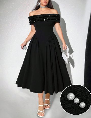 Rochie medie SHEIN CURVE, negru