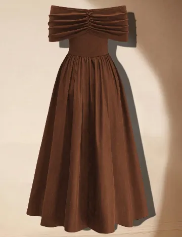 Rochie medie SHEIN CURVE, maro