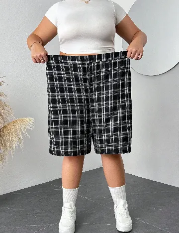 Pantaloni scurti SHEIN CURVE, negru